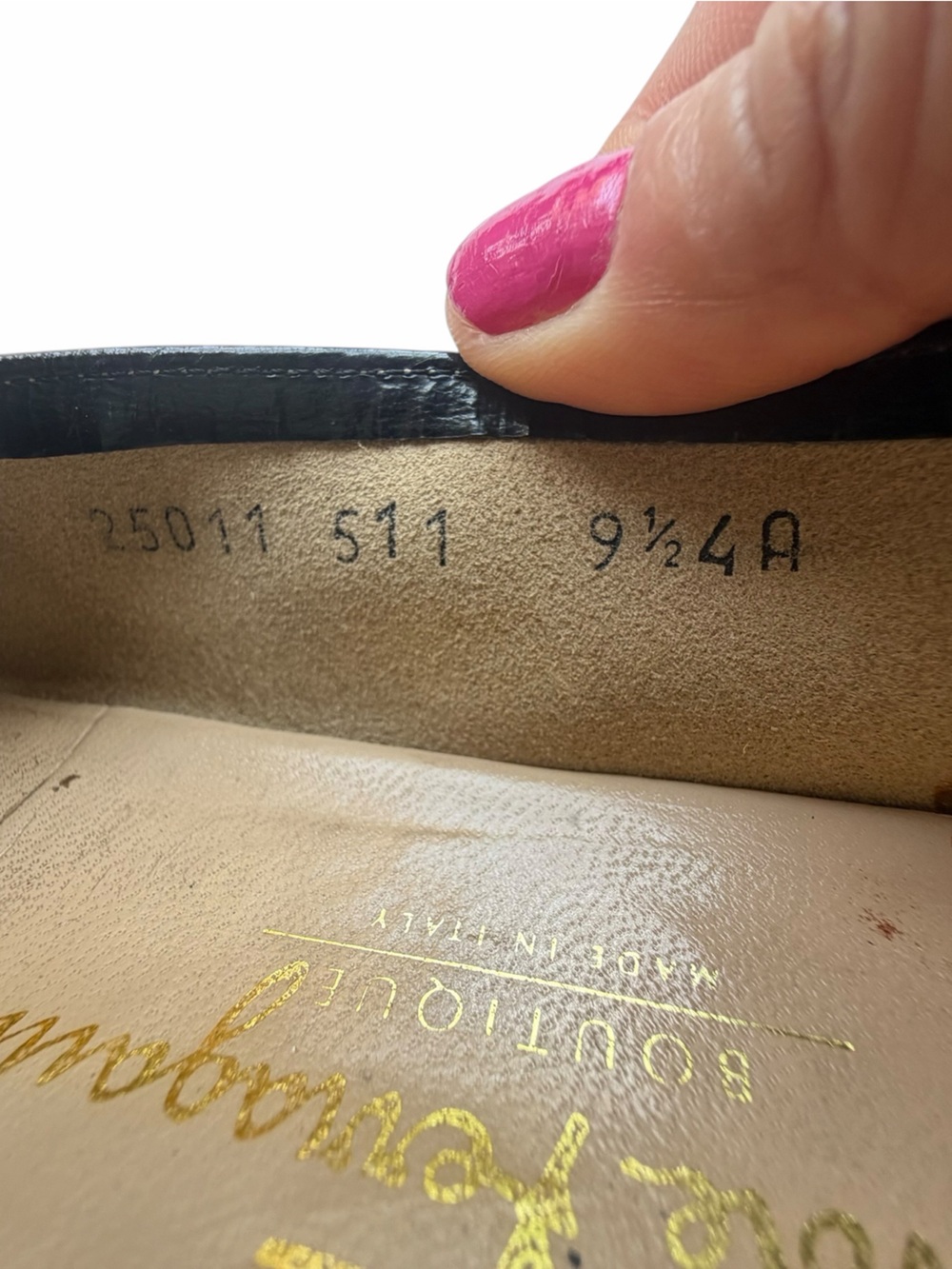 VTG Salvatore Ferragamo Beige Leather Belgian Bow Loafers 9.5 4A - Picture 2 of 6